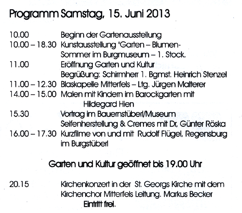 programm samstag