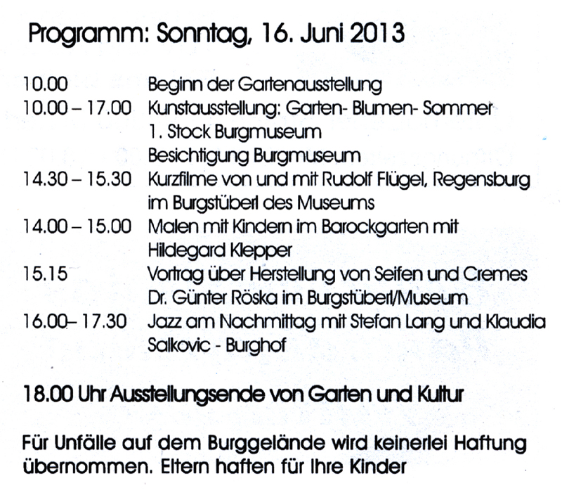 programm sonntag