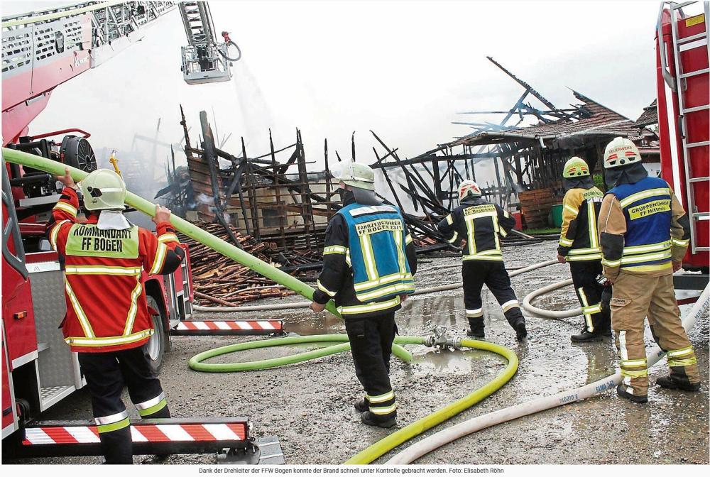 Keine Verletzten bei Lagerhallenbrand